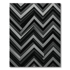 Modern Monochrome Chevron Zigzag Area Rug