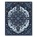 Midnight Blue Floral Medallion Rug