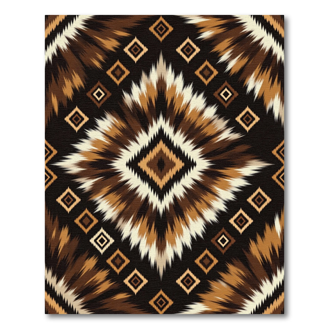 Earthy Diamond Sunburst Rug