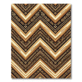 Ethnic Tribal Chevron Brown Gold Rug