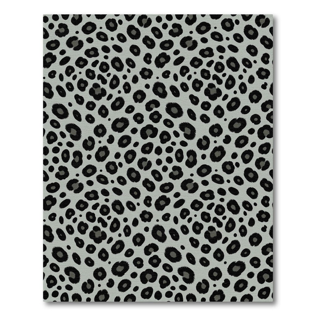 Sage Green Leopard Spot Animal Texture Rug