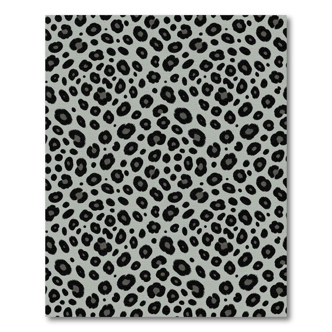 Sage Green Leopard Spot Animal Texture Rug
