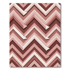 Terracotta Zigzag Layered Chevron Rug