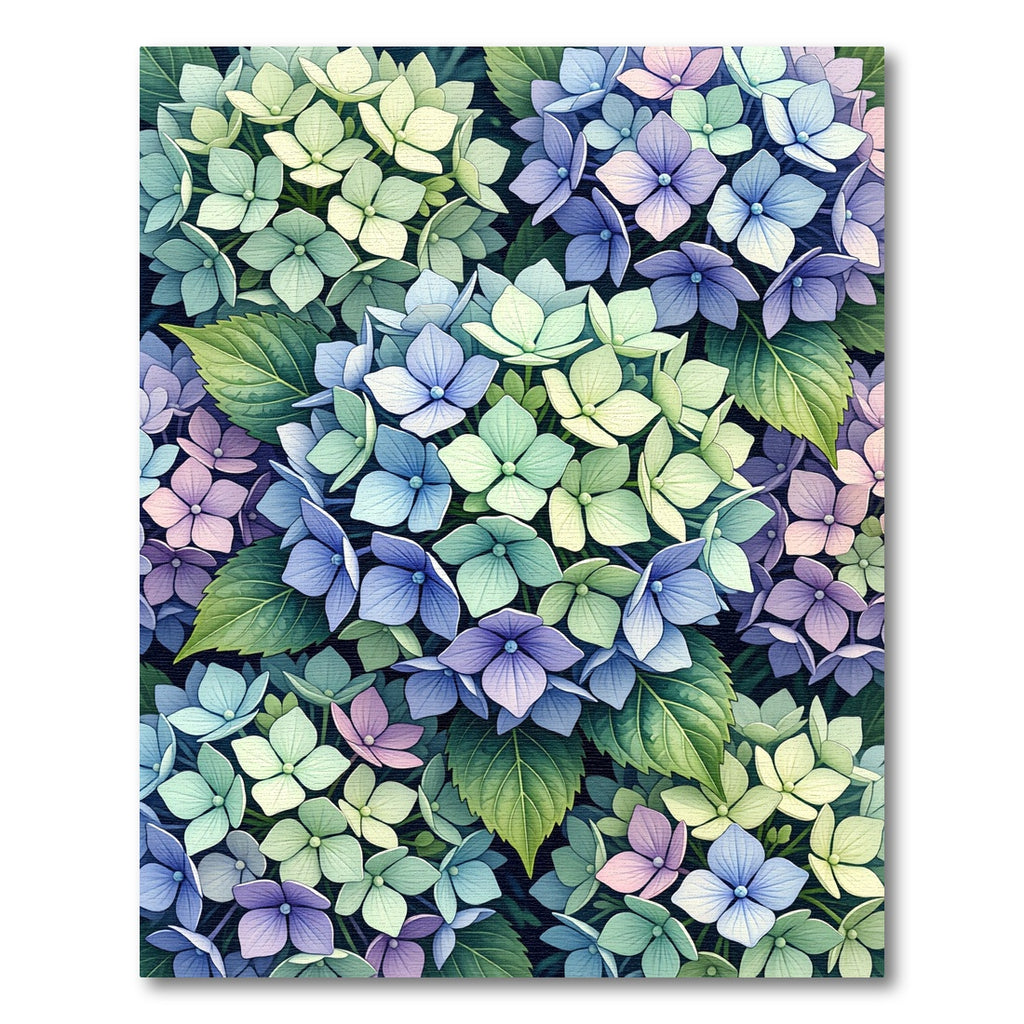 Pastel Hydrangea Blossom Garden Rug