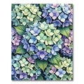 Pastel Hydrangea Blossom Garden Rug
