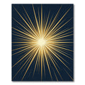 Radiant Golden Starburst Navy Rug