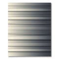 Minimalist Metallic Silver Gradient Horizontal Line Rug