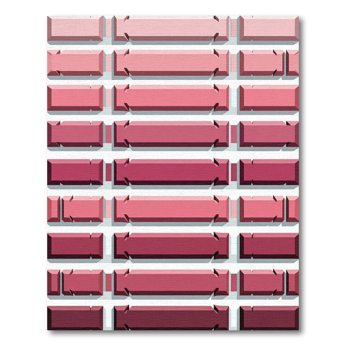 Pink Tone Brick Arrangement Rug