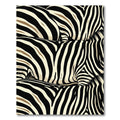Abstract Zebra Print Black Cream Stripes Rug