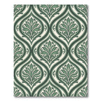Emerald Green Traditional Ormolu Accents Rug