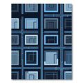 Deep Blue Geometric Window Pane Rug