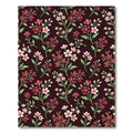 Crimson Cherry Blossom Branches Rug