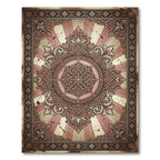 Vintage Rose Medallion Sunburst Rug