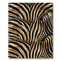 Bold Black Gold Zebra Stripes Rug