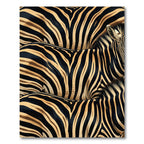 Bold Black Gold Zebra Stripes Rug