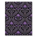 Ornate Amethyst Floral Victorian Damask Rug