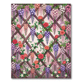 Wisteria Rose Trellis Garden Tapestry Rug
