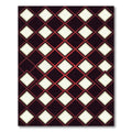 Crimson and Cream Diamond Lattice Rug