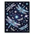 Celestial Dragonfly Night Sky Decor Rug