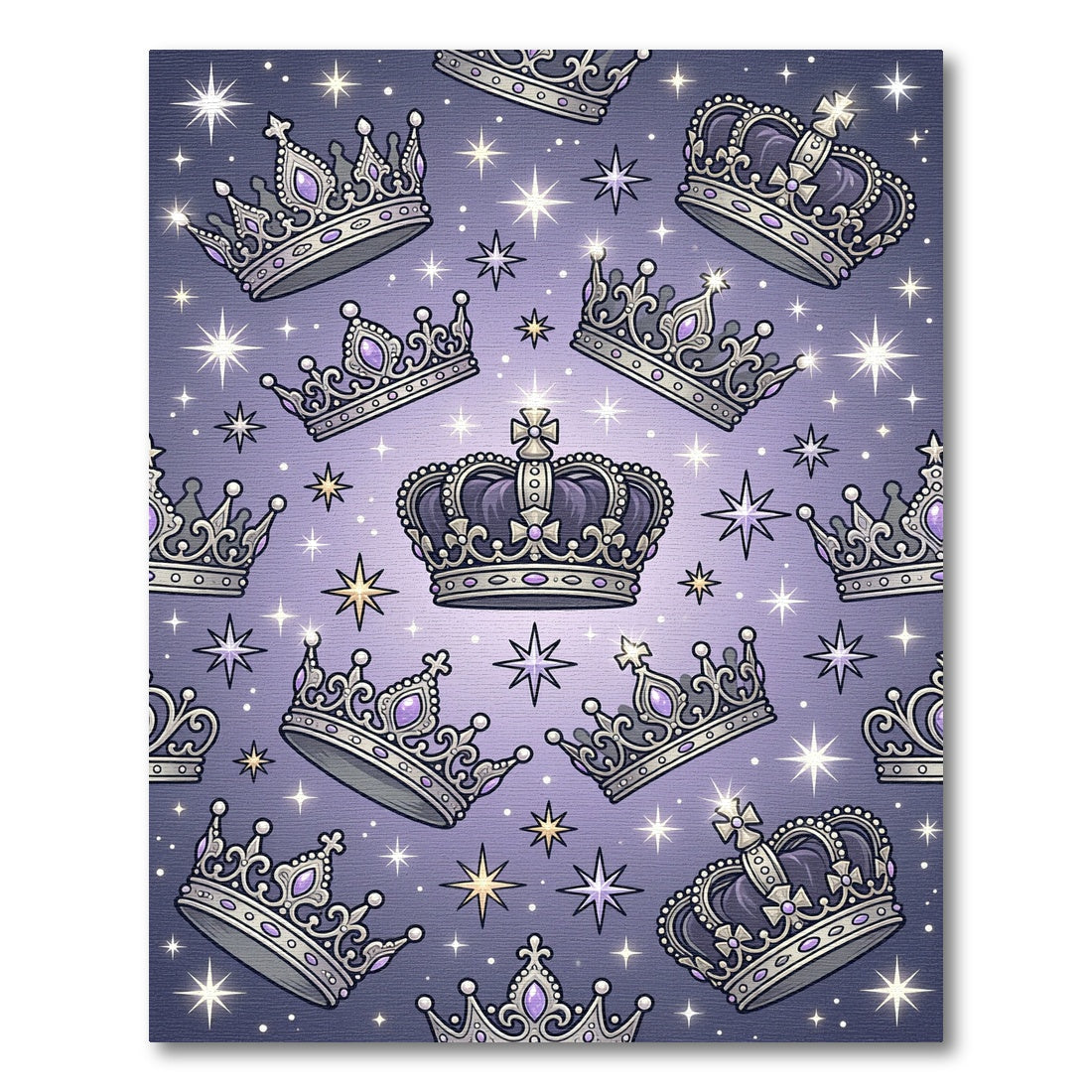 Royal Purple Crown and Starry Night Rug