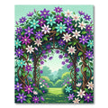 Whimsical Garden Arch Flower Bloom Rug
