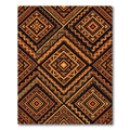 Golden Amber Geometric Tribal Diamond Rug