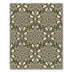 Olive Geometric Star Tile Art Rug