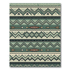 Sage Green Boho Chevron Arrow Rug