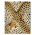 Elegant Golden Cheetah Spotted Animal Rug