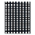 Black White Plaid Grid Arrangement Rug