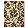 Antique Sepia Foliage Floral Arrangement Rug