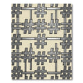 Gray Metallic Hashtag Grid Rug