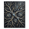 Dark Geode Branch Gold Intertwined Rug