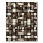 Rustic Woven Brown Neutral Basketweave Rug