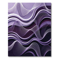 Modern Amethyst Rippling Abstract Swirls Rug