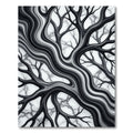 Monochrome Liquid Marble Branch Abstract Rug