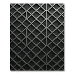 Dark Gray Intersecting Geometric Lattice Rug
