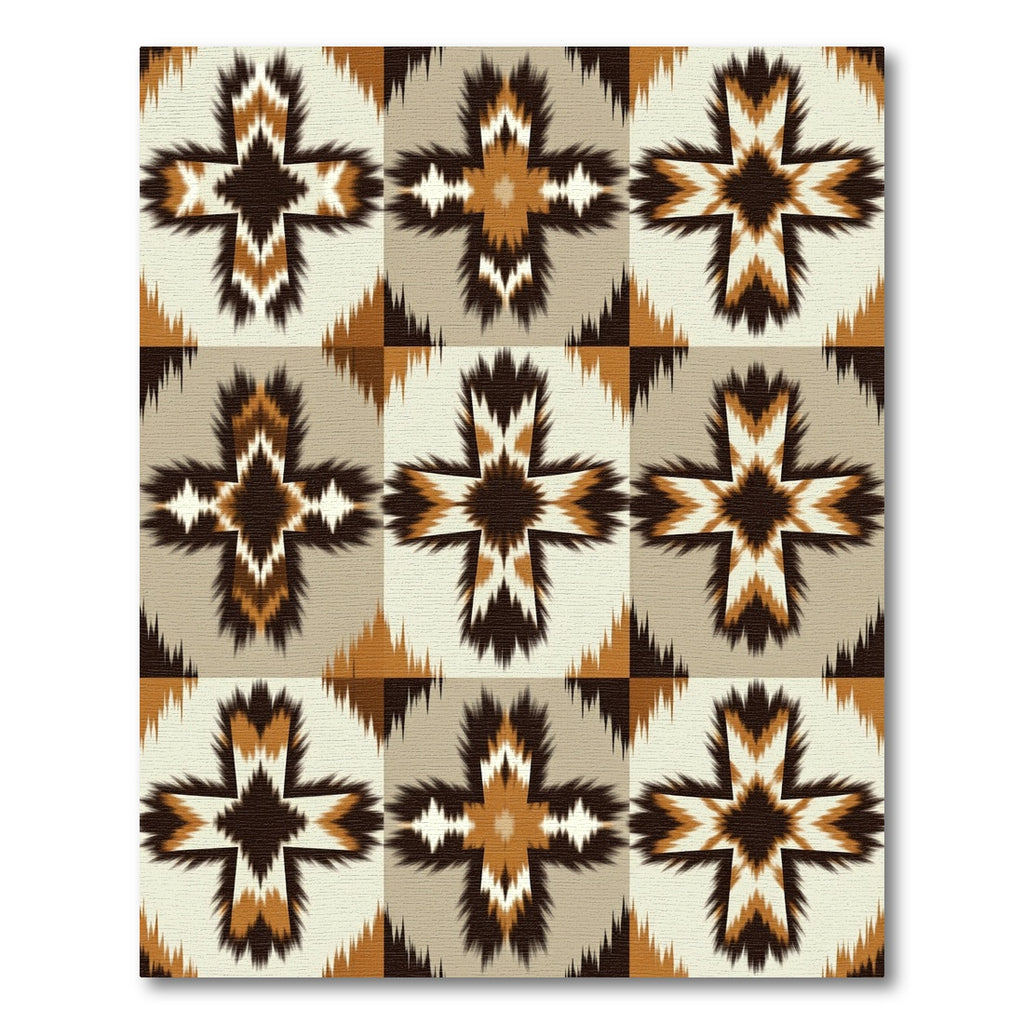 Earthy Ikat Cross Medallion Rug
