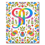 Groovy Rainbow Abstract Heart Garden Rug