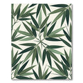 Lush Green Botanical Bamboo Leaf Rug