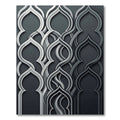 Sophisticated Silver Interlocking Arch Rug