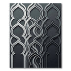 Sophisticated Silver Interlocking Arch Rug