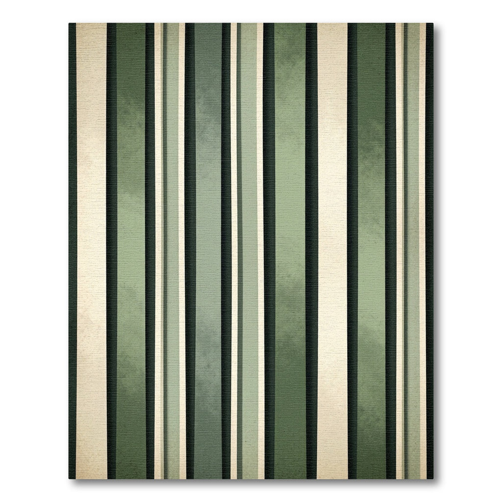 Sage and Cream Vertical Stripe Rug