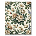 Cream Rose Botanical Garden Arrangement Rug