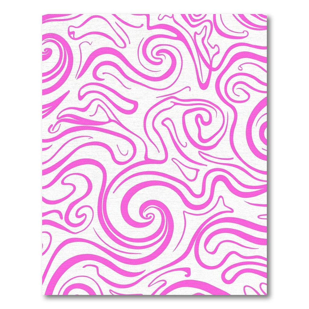 Bright Pink Swirl Fluid Harmony Rug