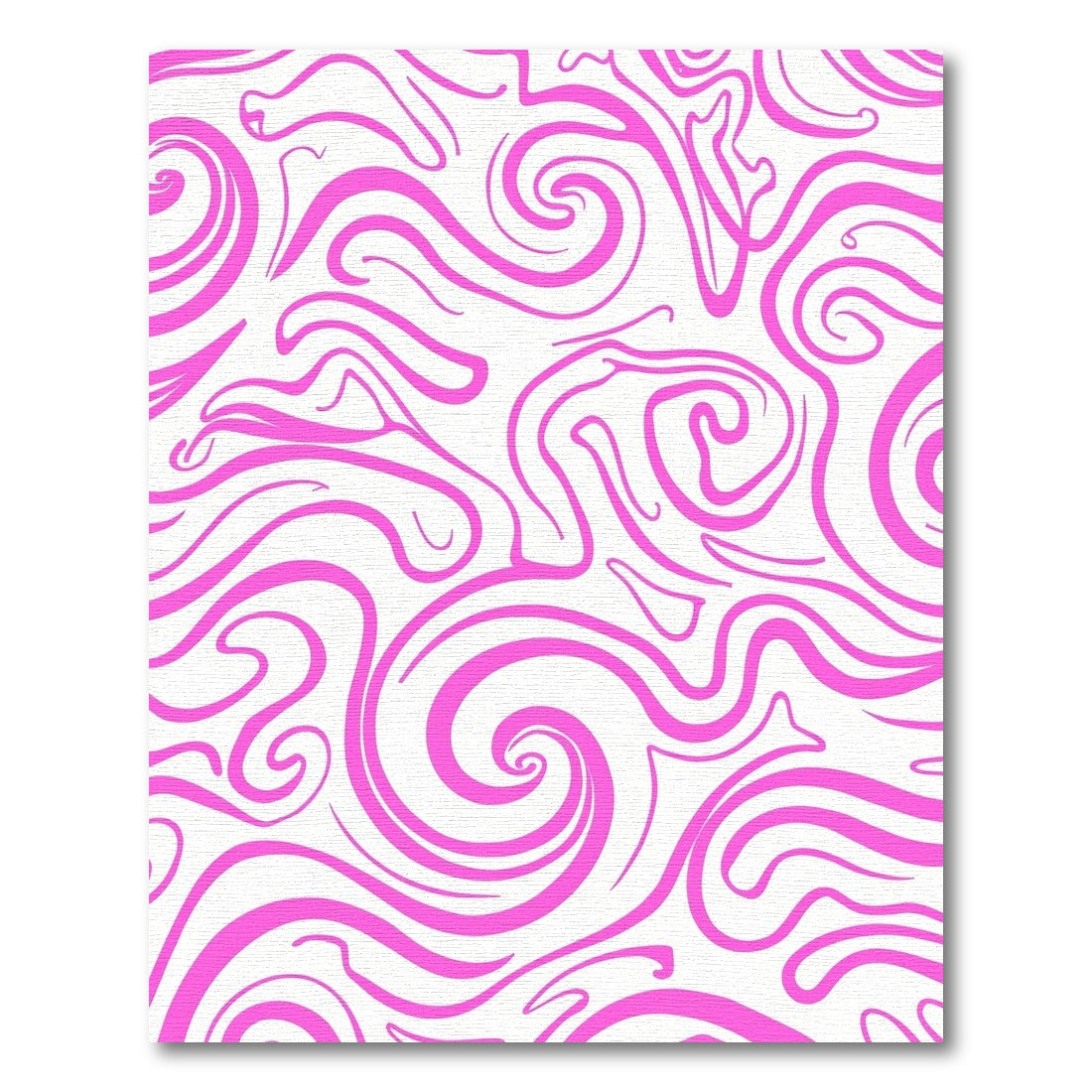 Bright Pink Swirl Fluid Harmony Rug