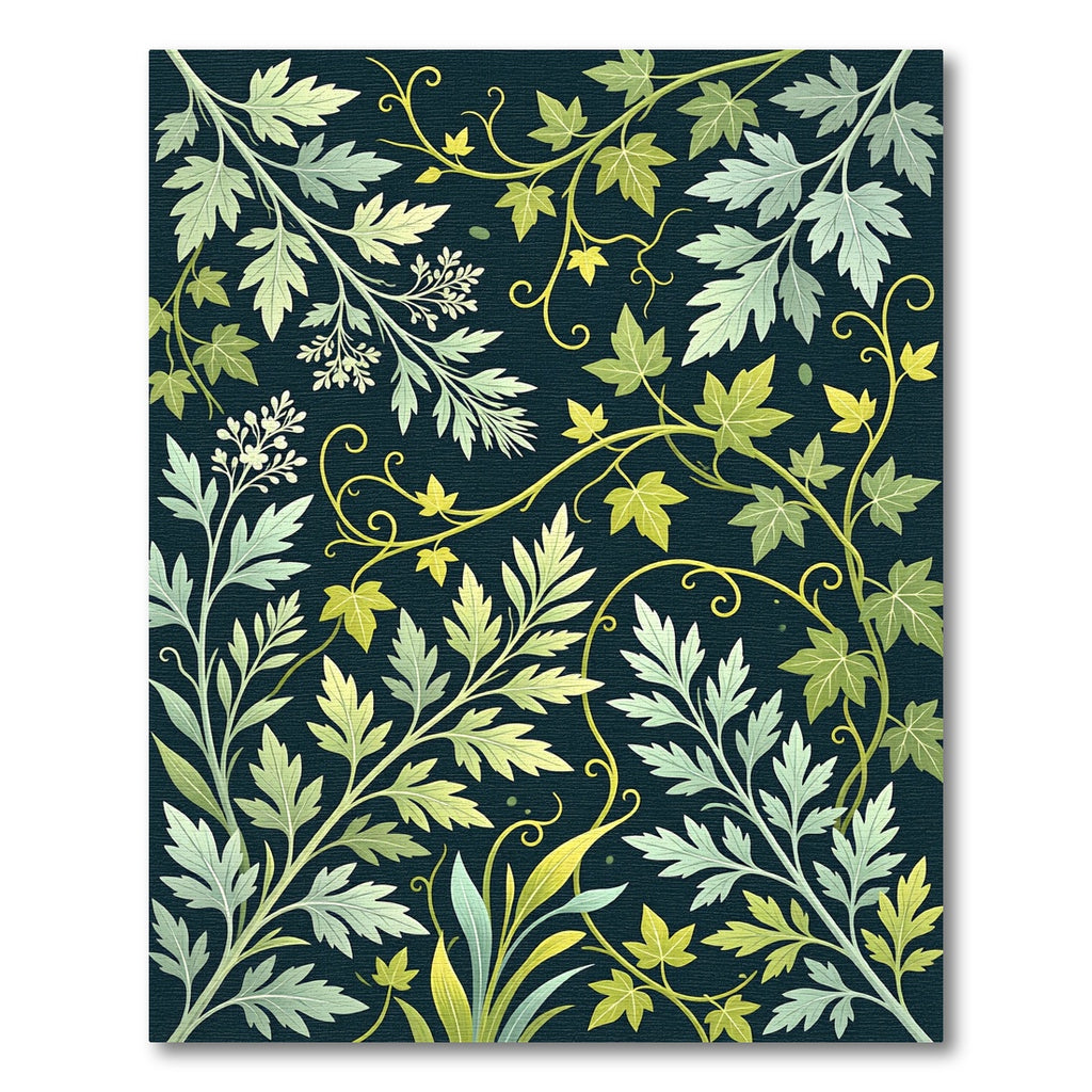 Botanical Fern Ivy Cream Sage Meadow Rug