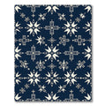 Midnight Blue Starry Folk Crosses Rug