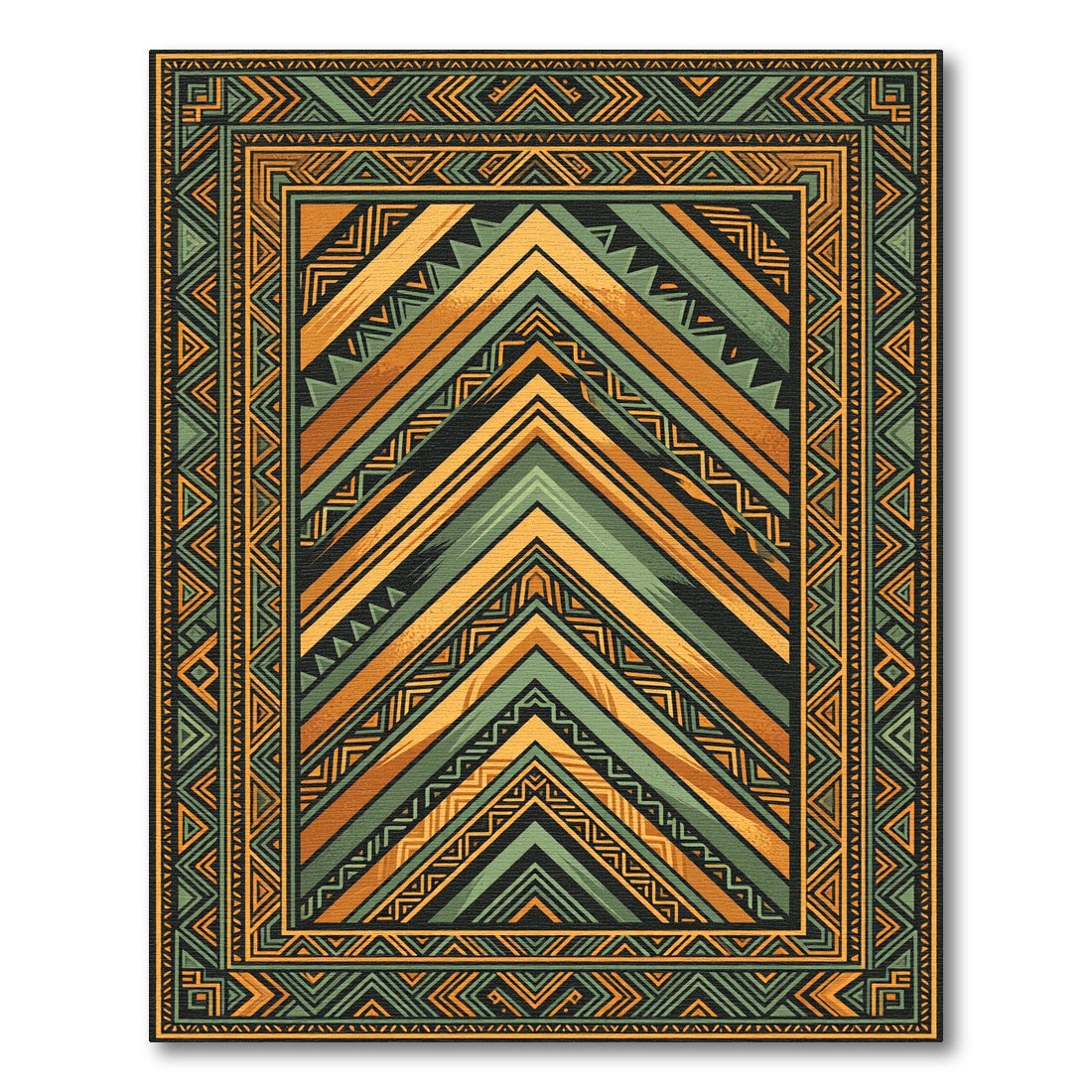 Geometric Aztec Tribal Chevron Rug