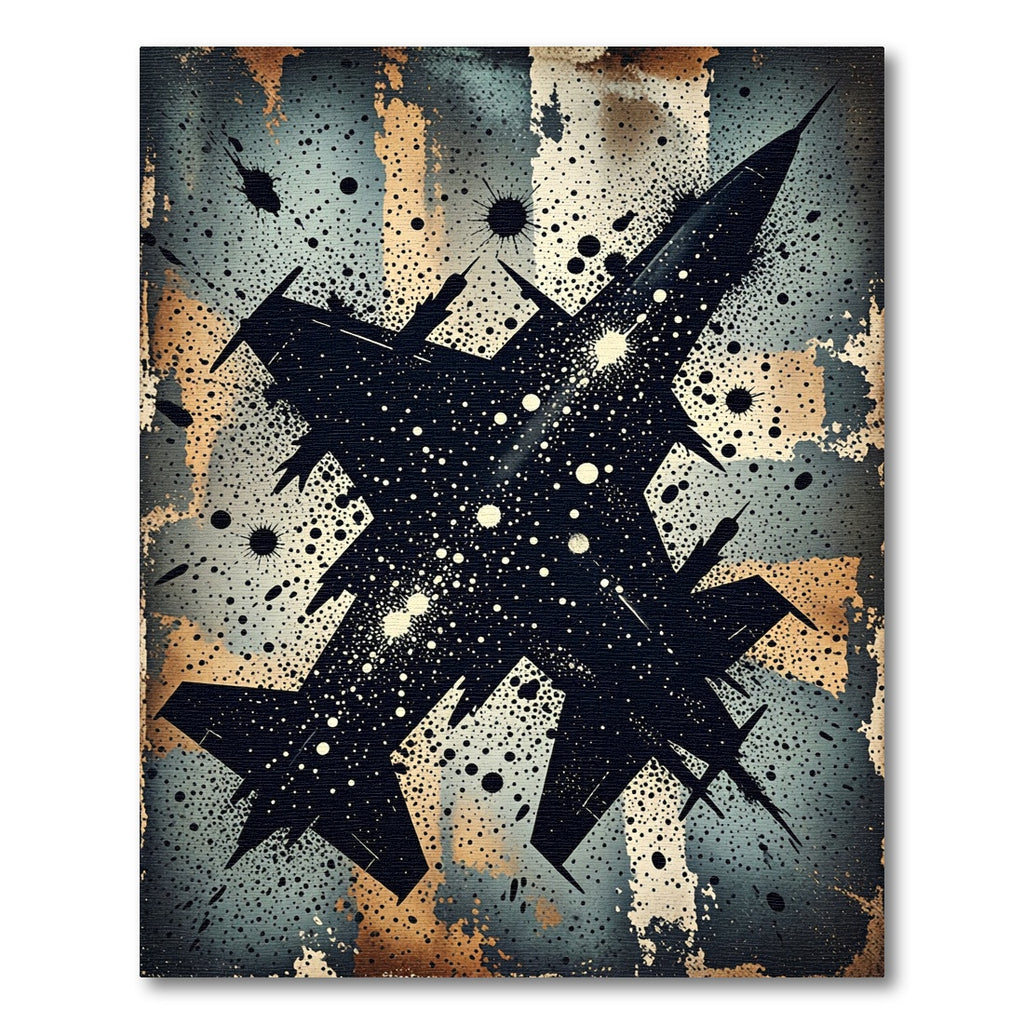 Dark Jet Splatter Grunge Background Rug